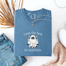 Funny Halloween I Put the Boo in Martinis T-Shirt