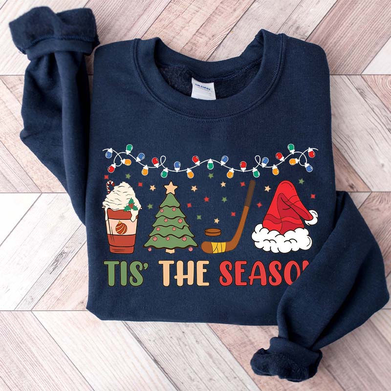 Tis The Season Hockey Christmas Tree Sweatshirt