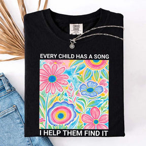 Music Teacher Appreciation Floral T-Shirt