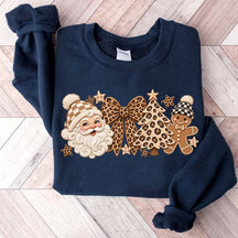 Leopard Christmas Comfort Santa Sweatshirt