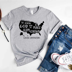 Classical Conversations To Know God and Make Him Known USA T-Shirt