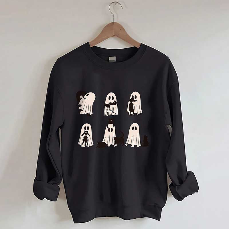 Ghost Black Cat Sweatshirt