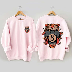 Lucky Leopard Traditional Tattoo T 8 Ball Sweatshirt