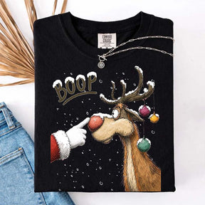 Boop Reindeer Comfort Colors Christmas T-Shirt