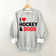 I Love Hockey & Dogs Sweatshirt
