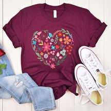 Flower Heart Love T-Shirt