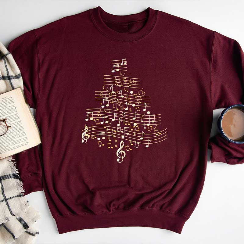 Christmas Tree Music Sweatshirt