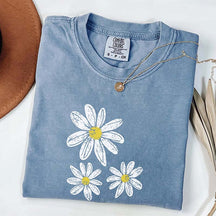 Boho Floral Comfort Colors Daisy T-Shirt