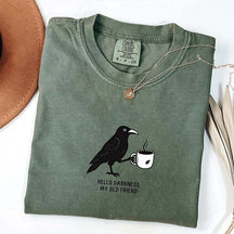 Raven Crow Comfort Colors Hello Darkness T-Shirt