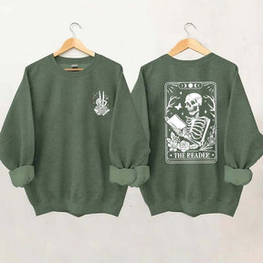 The Reader Tarot Card Front And Back Printing Sweatshirt