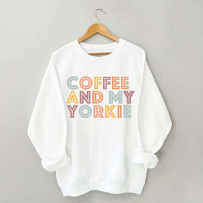 Coffee And Yorkies Dog Sweatshirt
