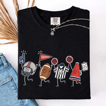 Team Matching Football Doodle T-Shirt