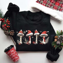 Christmas Mushroom Hippie Holiday Sweatshirt