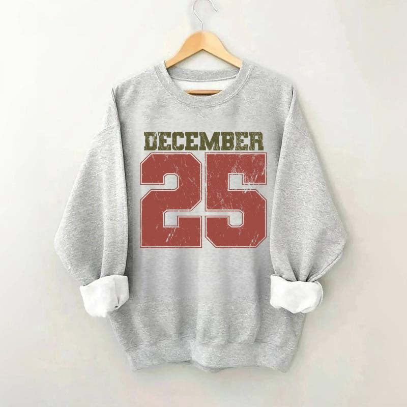 Retro December 25 Christmas Sweatshirt