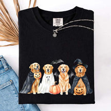 Halloween Golden Retriever Bat T-Shirt