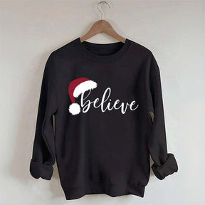 Letter Print Christmas Sweatshirt