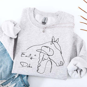 Custom Horse Present Equestrian Sweatshirt
