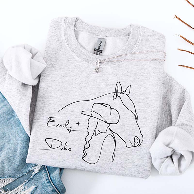 Custom Horse Present Equestrian Sweatshirt