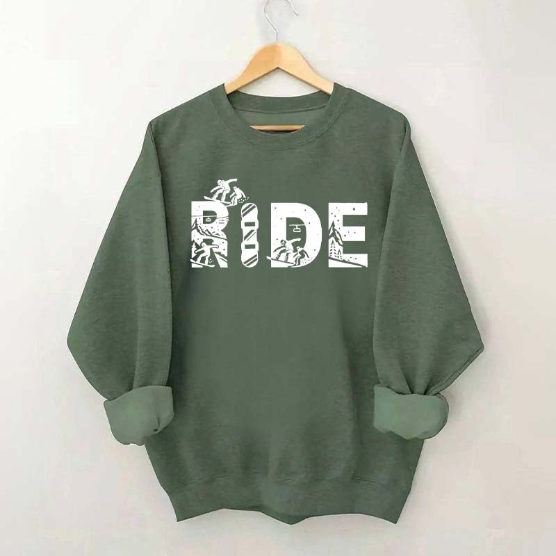 Ride Snowboard Skiing Sweatshirt