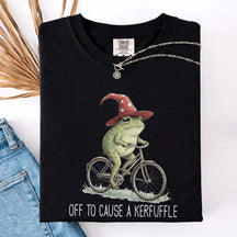 Off To Cause A Kerfuffle Frog T-Shirt