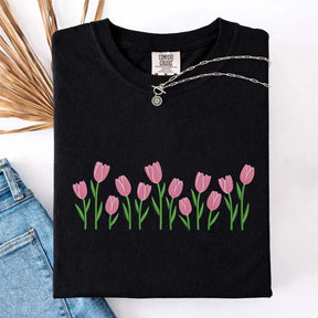 Cute Minimalist Tulip T-Shirt