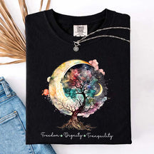 Freedom Dignity Tranquility Tree T-Shirt
