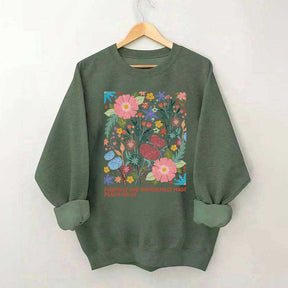 Fearfully And Wonderfully Made Abstract Flower Sweatshirt