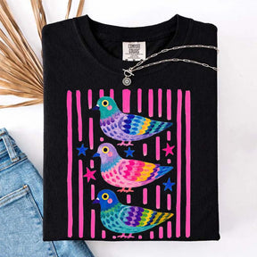 Colorful Pigeon Cute Bird T-Shirt