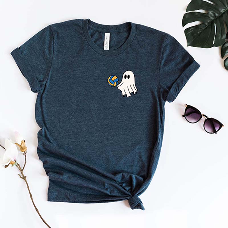 Volleyball Ghost Halloween T-Shirt