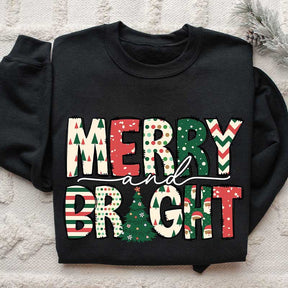 Merry and Bright Family Christmas Sweatshirt