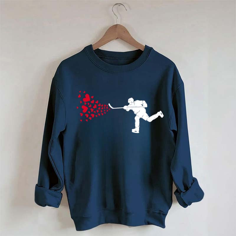 Ice Hockey Hearts Player Sweatshirt