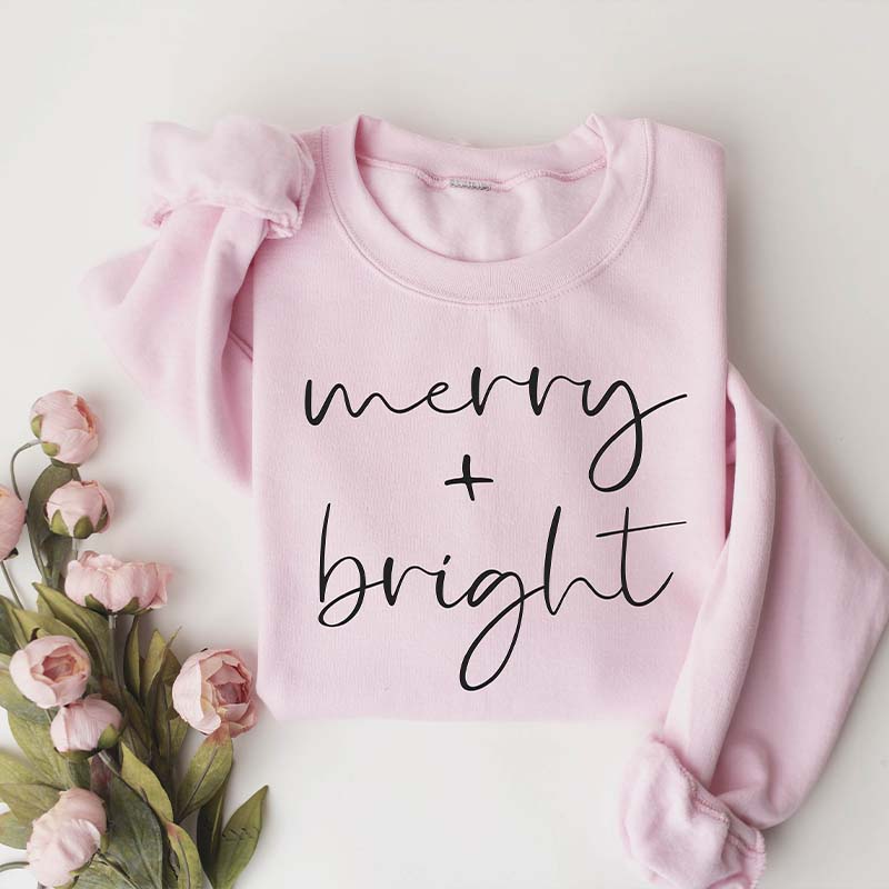 Cute Merry And Bright Holiday Sweatshirt