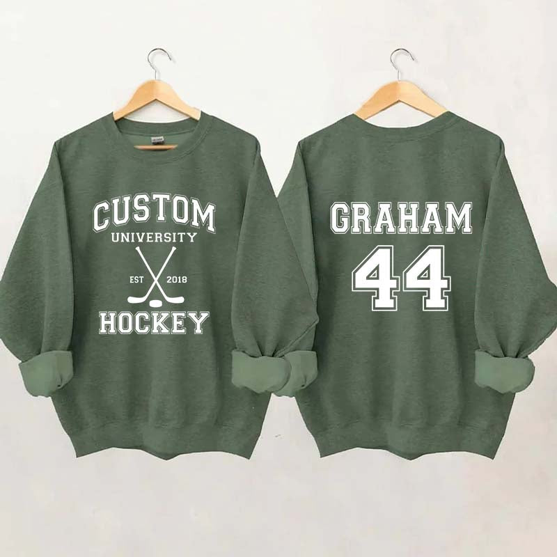 Personalized University Hockey Est Custom Year Sweatshirt