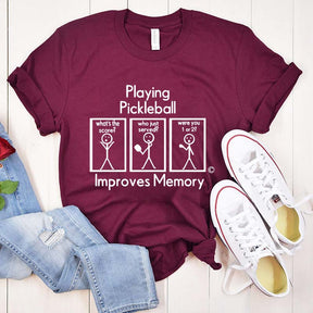 Minimalist Playing Pickleball Improves Memory T-Shirt