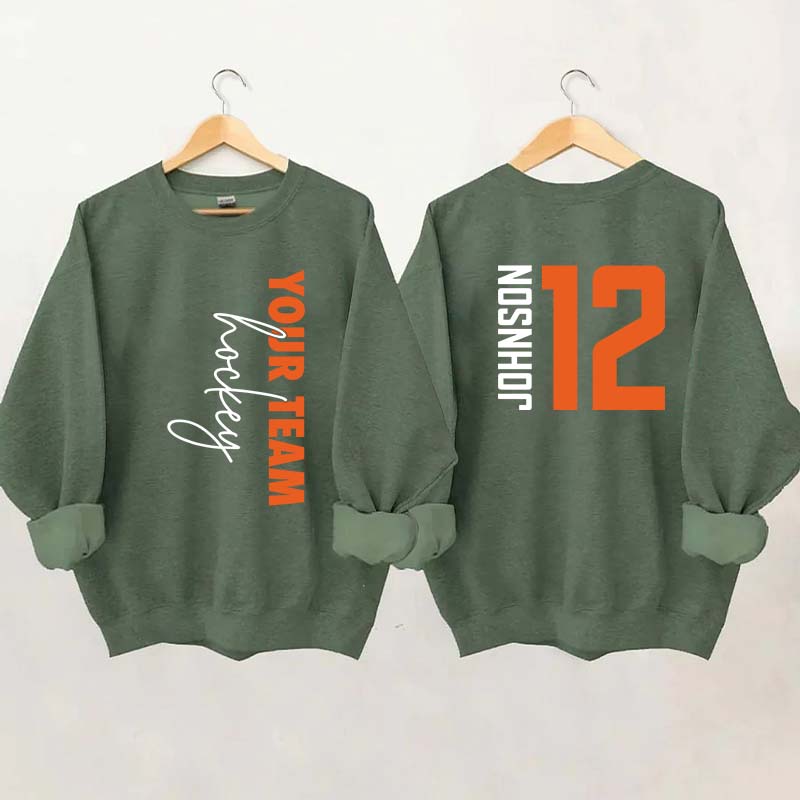 Custom Hockey  Name and Number Sweatshirt