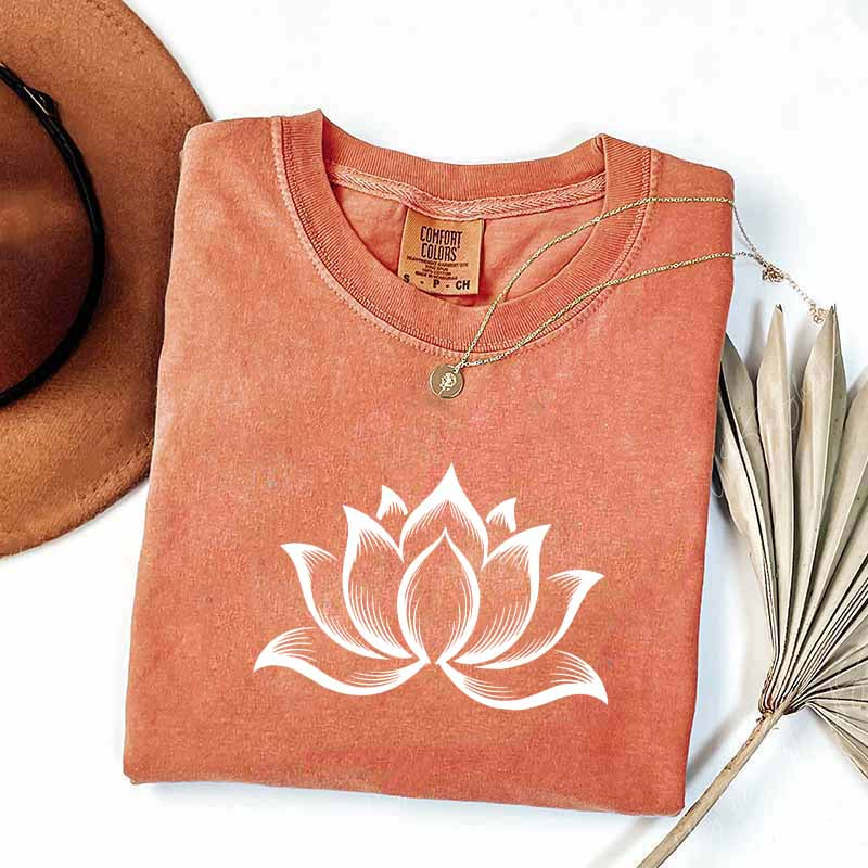 Minimalist Lotus Flower T-Shirt