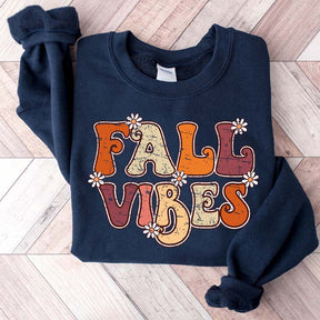 Fall Vibes Flowers Cute Sweatshirt