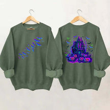 Halloween Haunted House Bats Sweatshirt