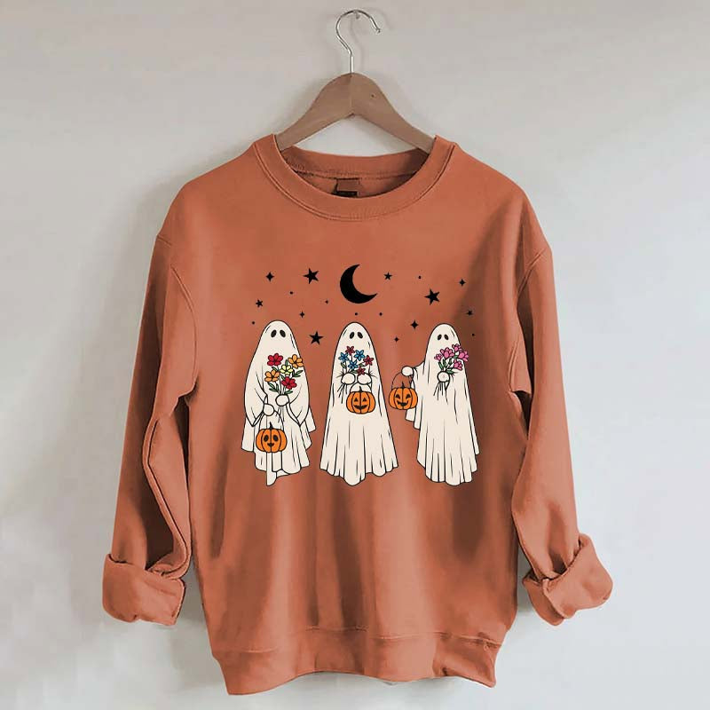 Vintage Retro Floral Ghost Sweatshirt