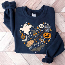 Cute Halloween Doodles Hearth Sweatshirt