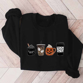 Pumpkin Fall Coffee Halloween Sweatshirt