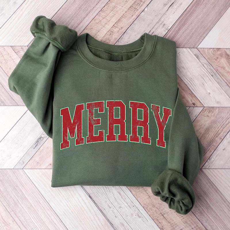 Retro Merry Christmas Sweatshirt