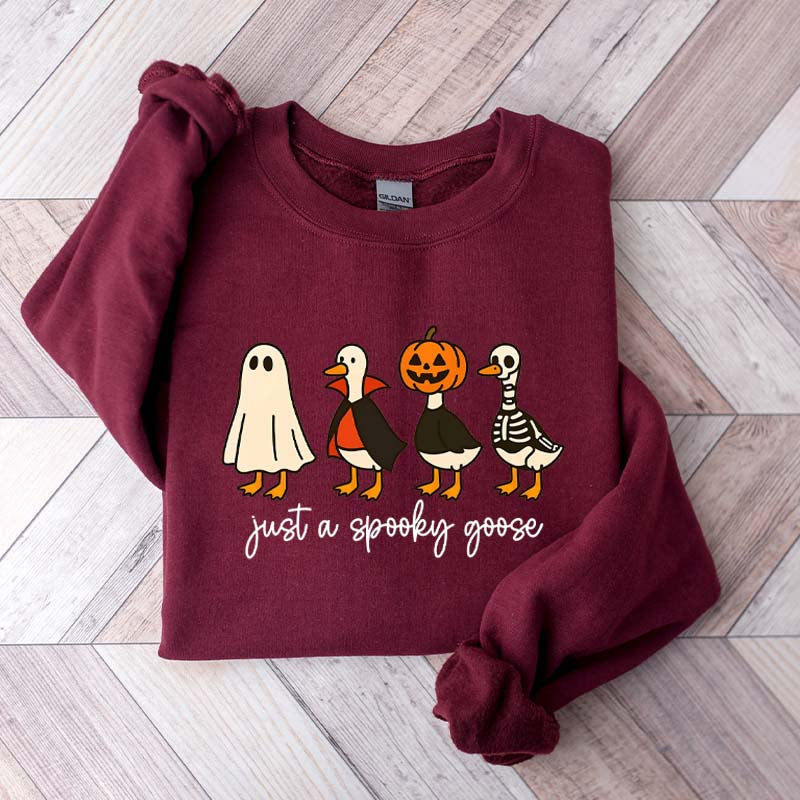 Halloween Just a Spooky Goose Sweatshirt