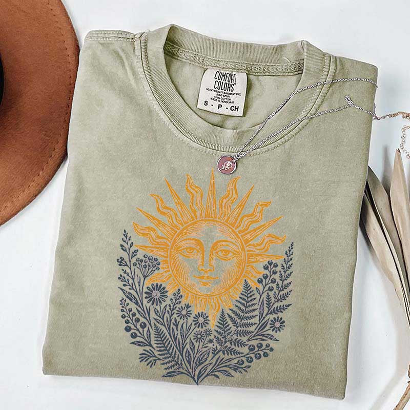 Vintage Mystical Celestial Sun T-Shirt