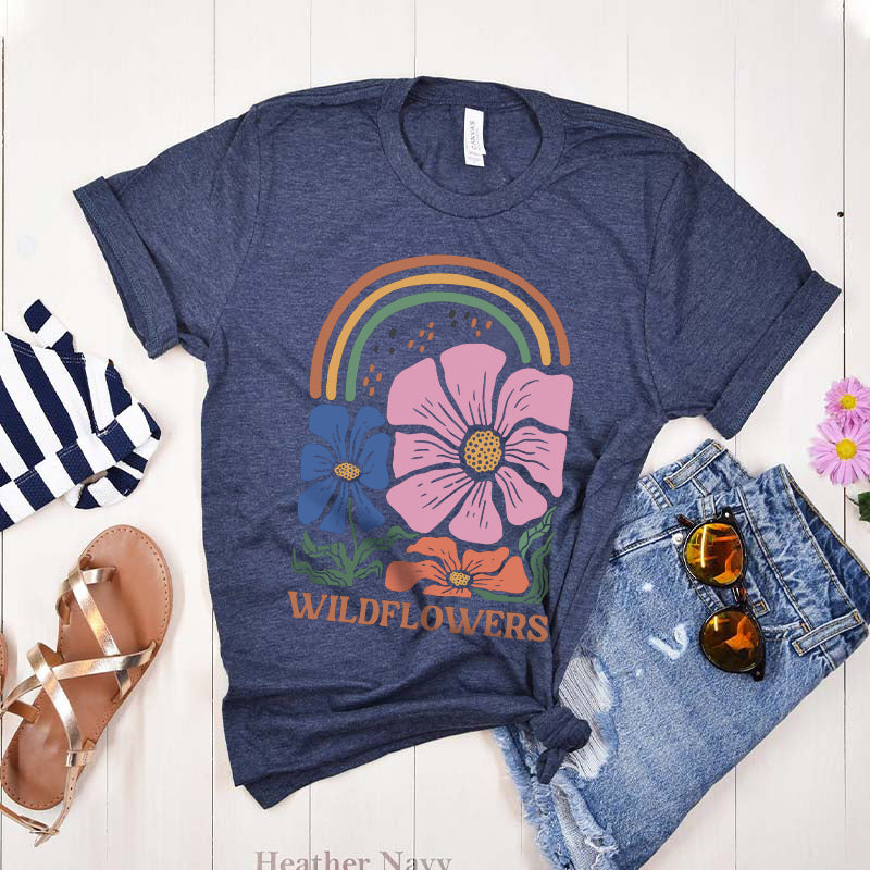 Retro Garden Flowers Blossom T-Shirt