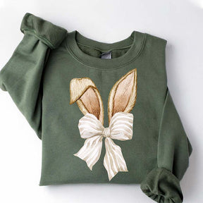 Coquette Bunny Bow and Ears Spring Sweatshirt