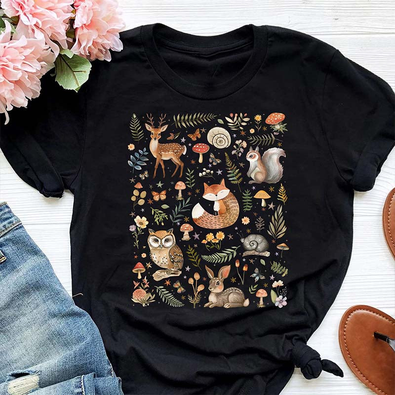 Cottagecore Forest Animals T-Shirt
