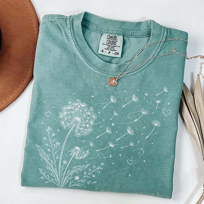 Dandelion Wildflower Comfort Colors T-Shirt