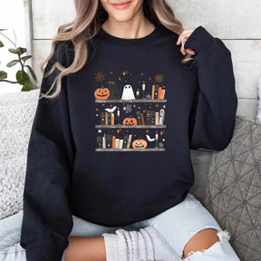 Halloween Book Shelf Sweatshirt