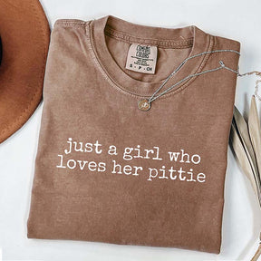 Just A Girl Who Loves Her Pittie T-Shirt
